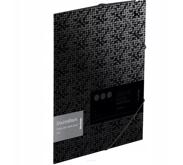 Plastikowa Teczka Z Gumką A4 Berlingo DoubleBlack smartkleks.pl