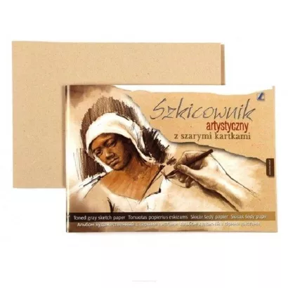 SZKICOWNIK Z SZARYMI KARTKAMI a4 KRESKA