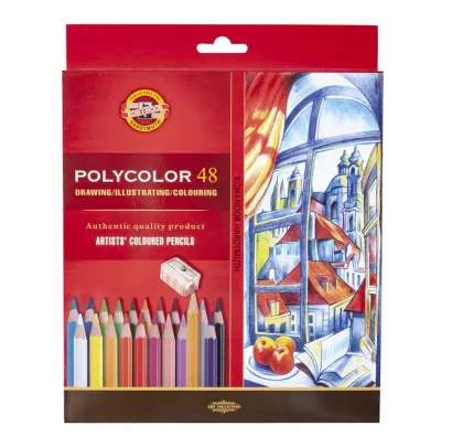 Kredki Ołówkowe Artystyczne Koh-I-Noor Polycolor 48