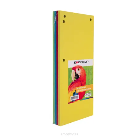 PRZEKŁADKI KARTONOWE 1/3 A4 EMERSON MIX KOLORÓW 100SZT