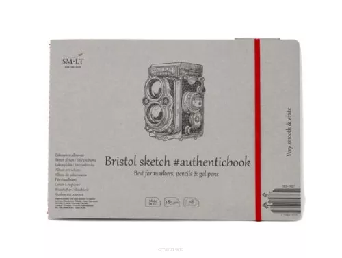 SMLTArt Authentic Bristol szkicownik z gumką 245x176mm 185g 18ark