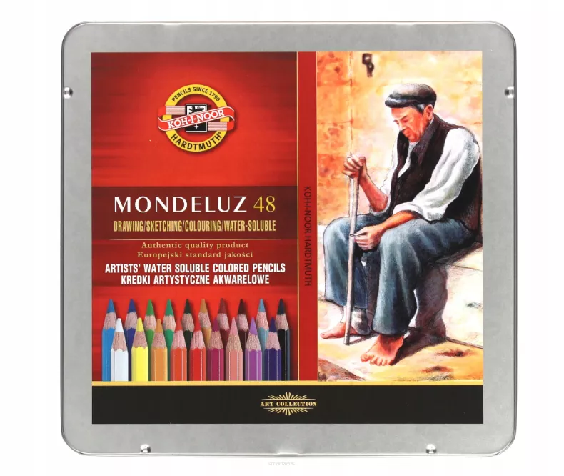 Kredki Akwarelowe Mondeluz Koh-I-Noor 48kol metal