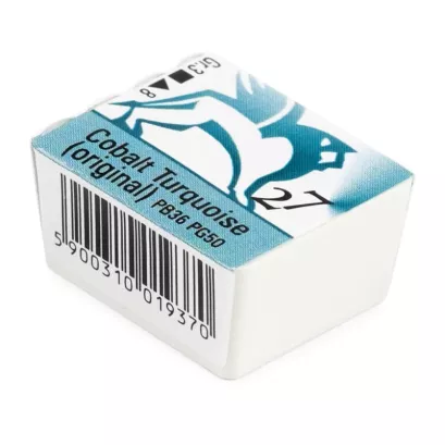 Akwarele w Półkostkach Renesans 27 Turkus Kobaltowy 1,5 ml