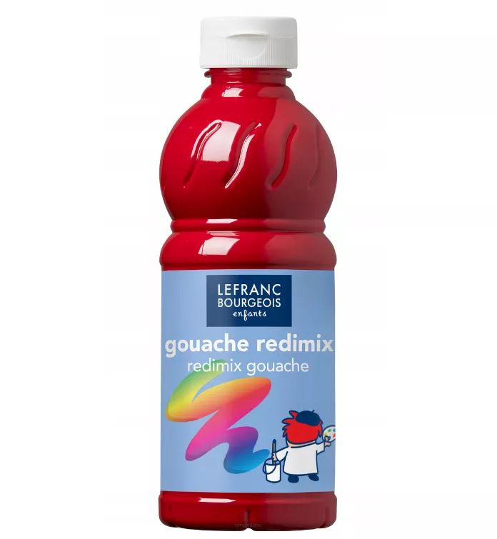 Płynny Gwasz Farba Plakatowa Redimix 500ml. Czerwony smartkleks.pl