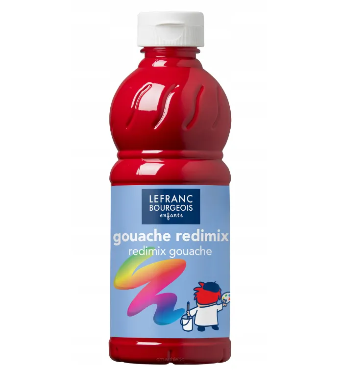 Płynny Gwasz Farba Plakatowa Redimix 500ml. Czerwony smartkleks.pl