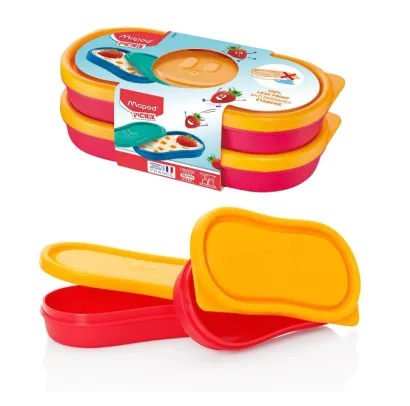 Lunchbox Mini Śniadaniówka Maped Picnik Zestaw 2 Pudełka Czerwony