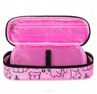 Piórnik Saszetka Jednokomorowa My Little Friend Pink Dog