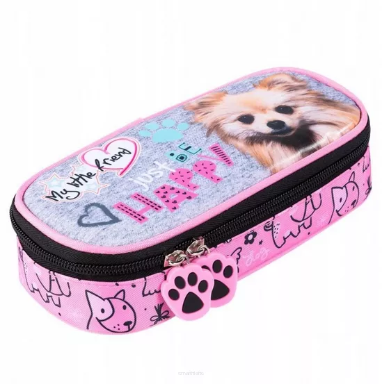 Piórnik Saszetka Jednokomorowa My Little Friend Pink Dog