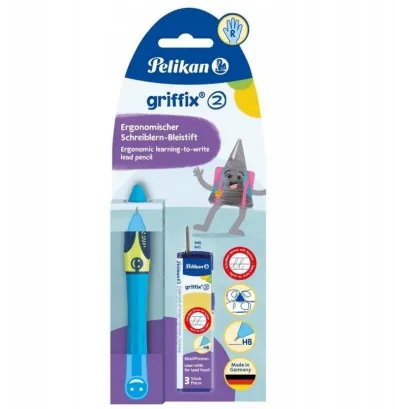 Ołówek Dla Praworęcznych Pelikan Griffix 2 Neon Blue