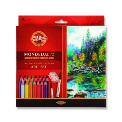 Kredki akwarelowe Mondeluz Koh-I-Noor 72 kolory + pędzelki