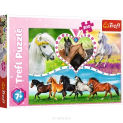 Puzzle Trefl 200 Elementów Piękne konie