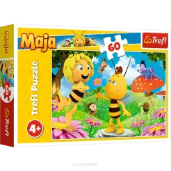Puzzle Trefl 60 Elementów Pszczółka Maja i Gucio Kwiatek dla Mai