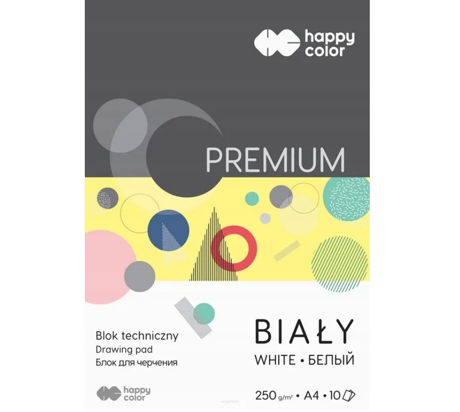 Blok techniczny A4 Biały Premium happy color