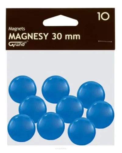 Magnesy 30mm Niebieskie 10szt  Grand