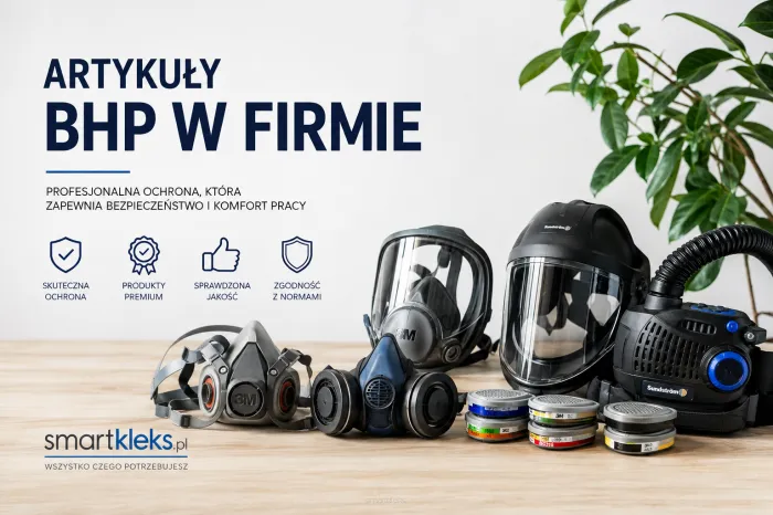 Artykuły BHP w firmie – zadbaj o bezpieczeństwo pracowników z profesjonalnym wyposażeniem dostępnym w Smartkleks.pl