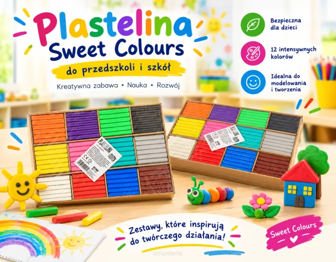 Plastelina Sweet Colours do przedszkoli i szkół – kreatywna zabawa, nauka i rozwój dzieci